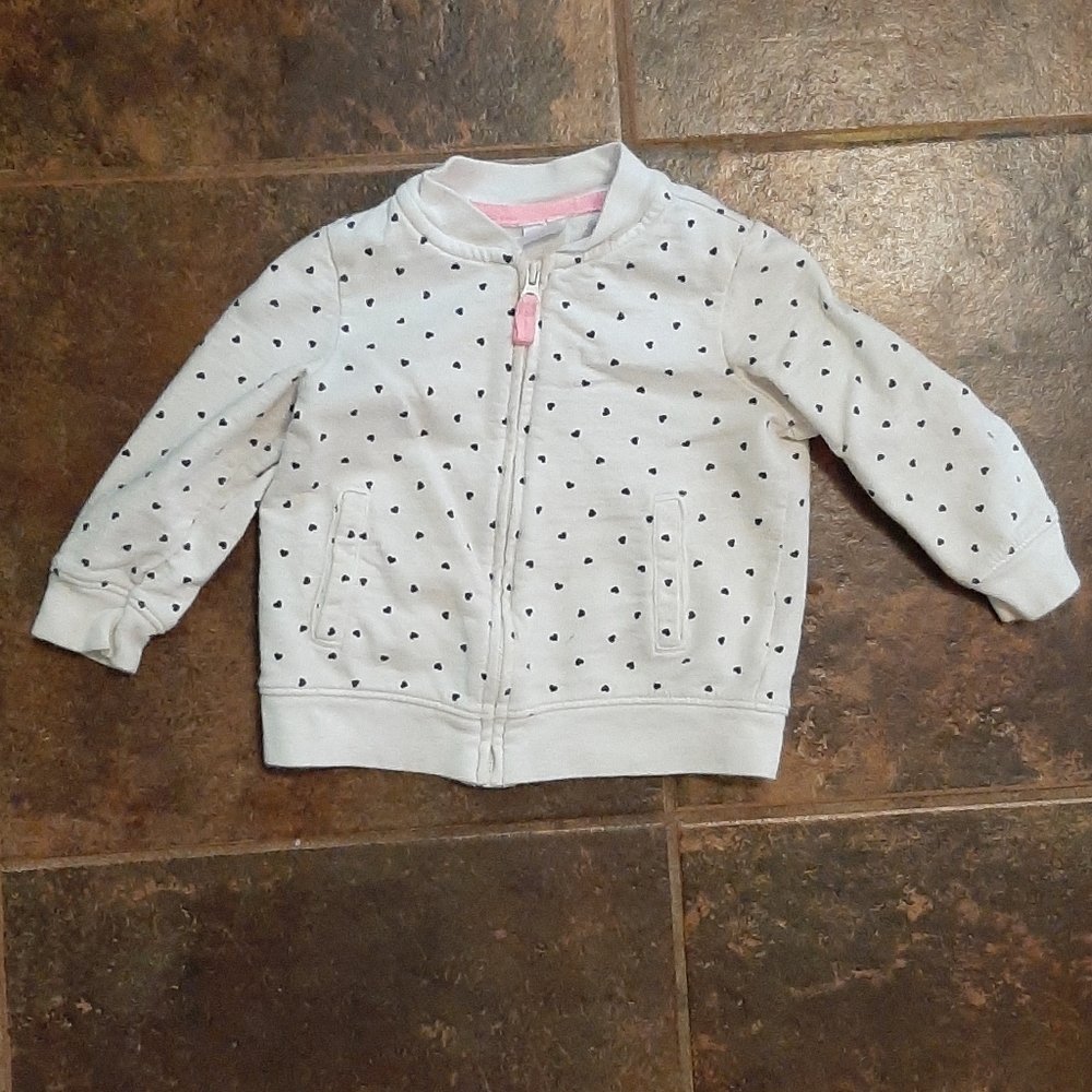 Navy and white heart polka dot jacket